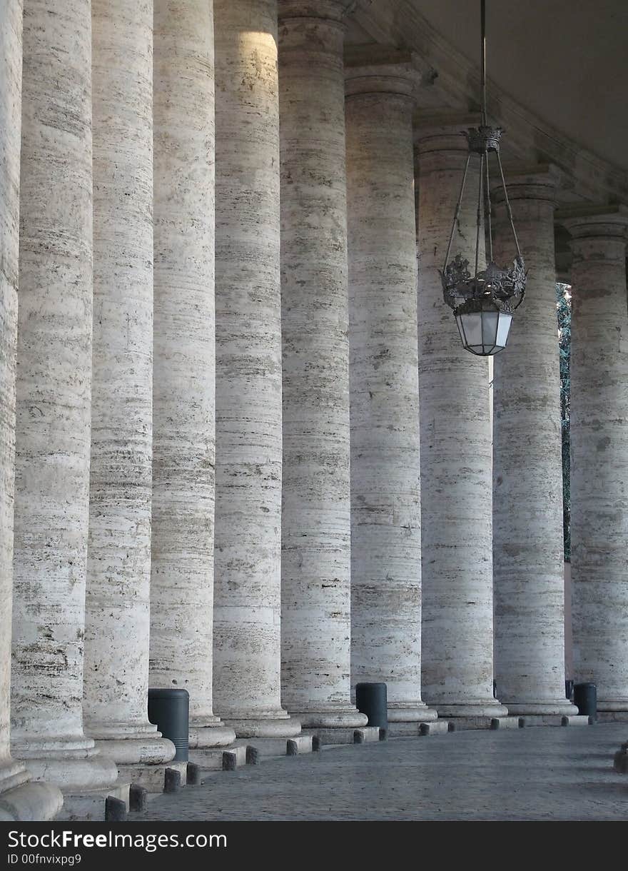 Arcade of the Vatican - Saint Peter Square. Arcade of the Vatican - Saint Peter Square