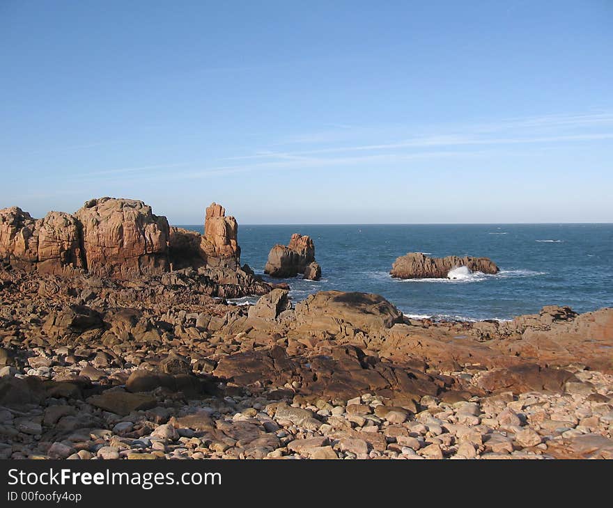 Wild rock on the ocean. Wild rock on the ocean