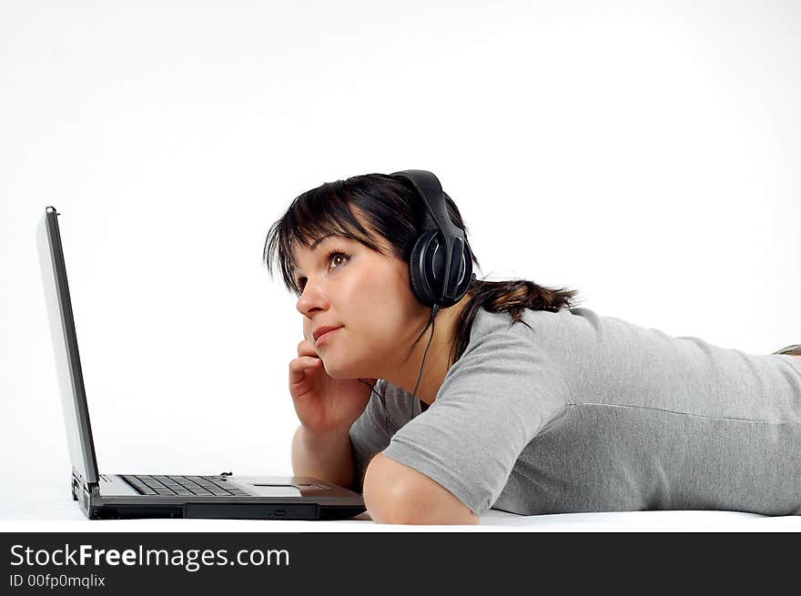 Woman working on laptop 7