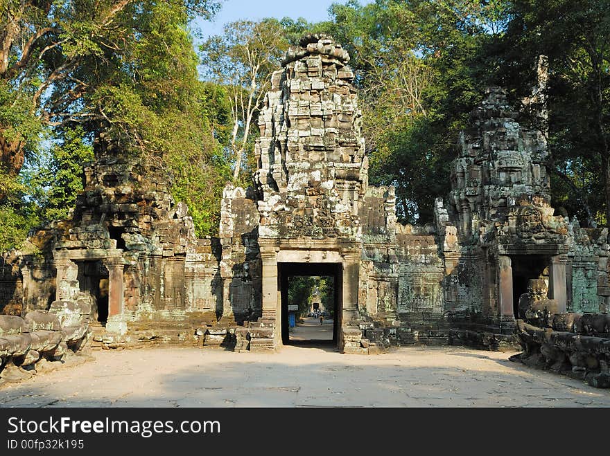 Angkor Thom North Gate tower, Angkor, Cambodia