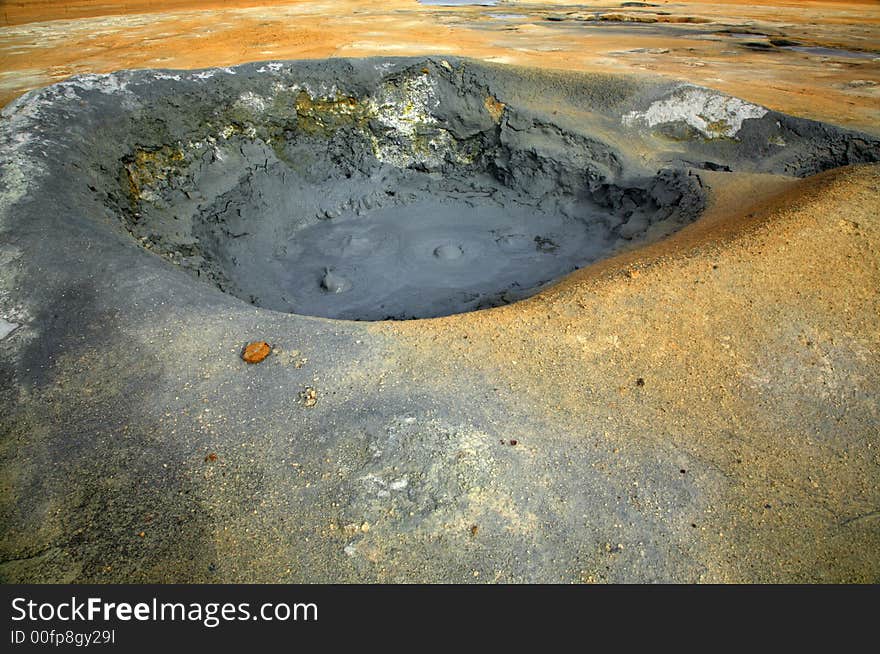 Volcanic bubbling mud