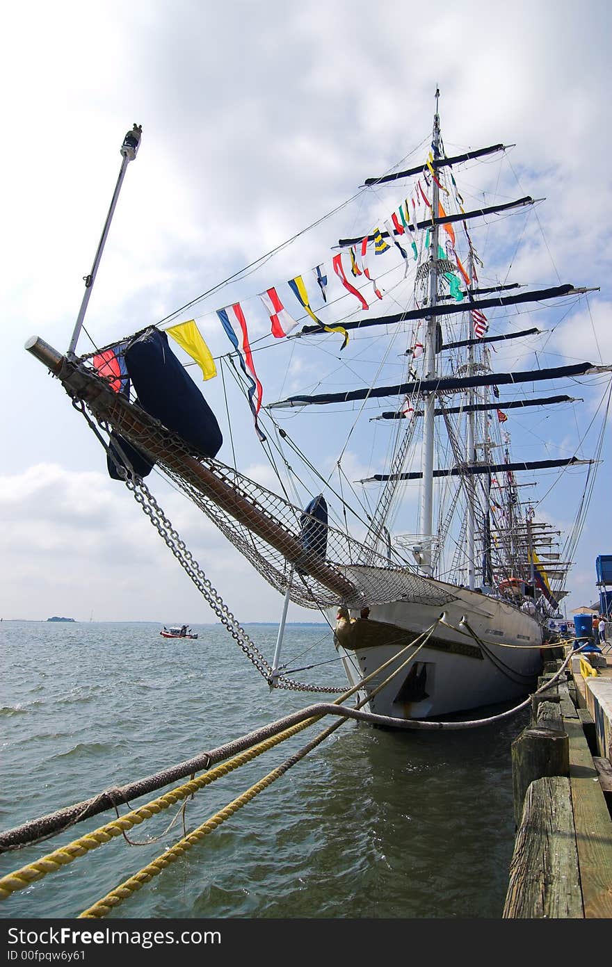 Sailing ship tarangini, training vessel for the indian navy. Sailing ship tarangini, training vessel for the indian navy