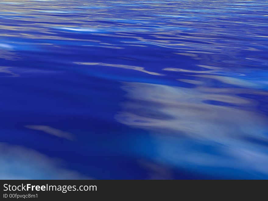 3D-render of water close up