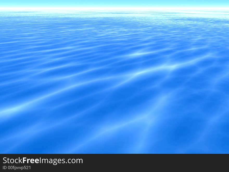 3D-render of water close up