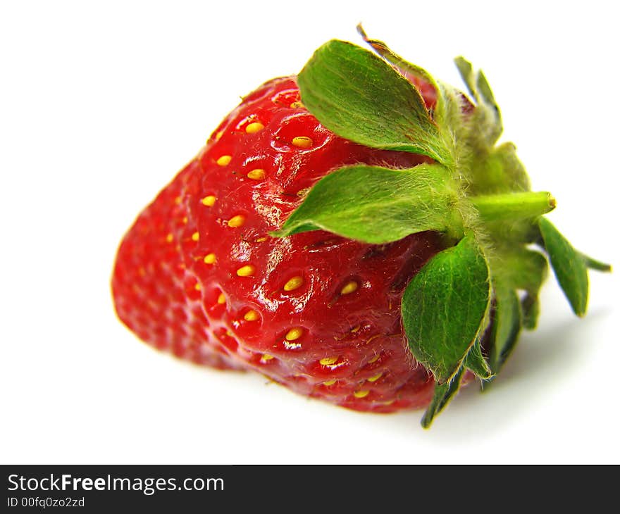 The strawberry isolated on a white background. The strawberry isolated on a white background.