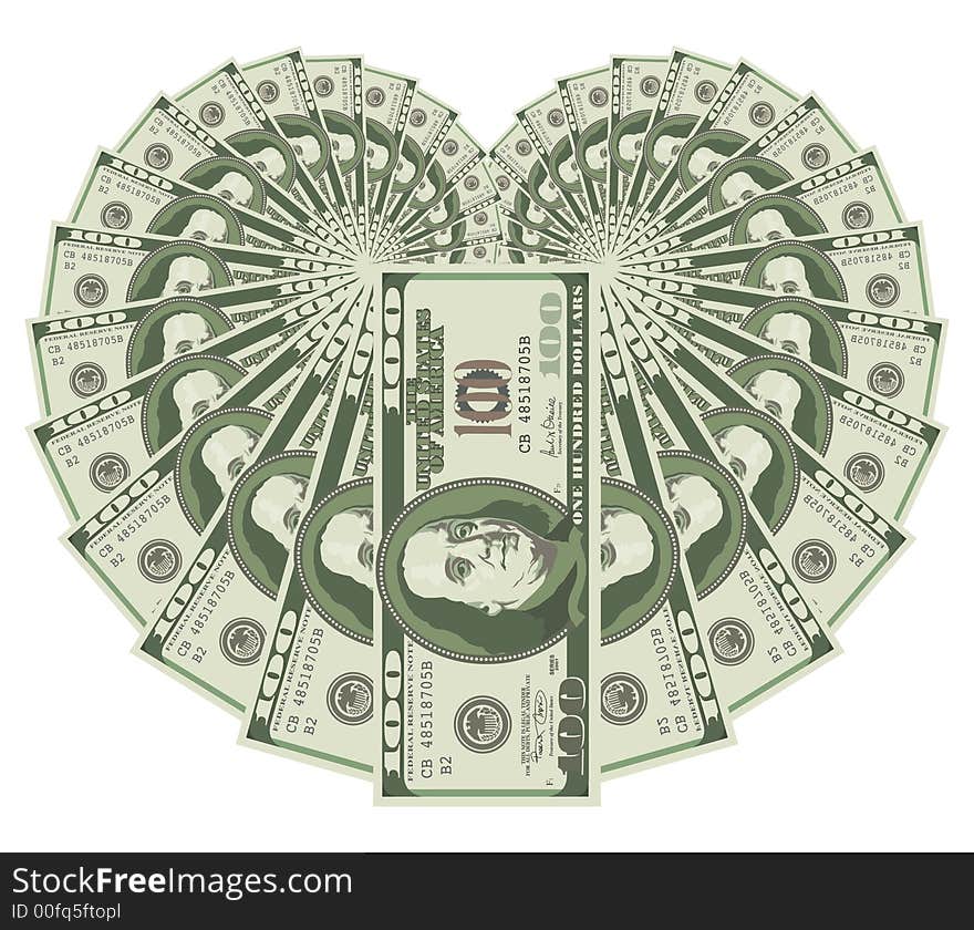 Dollar heart