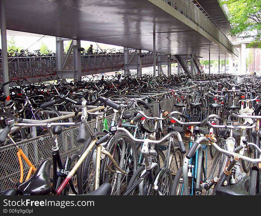 Bike flats in the city of amsterdam