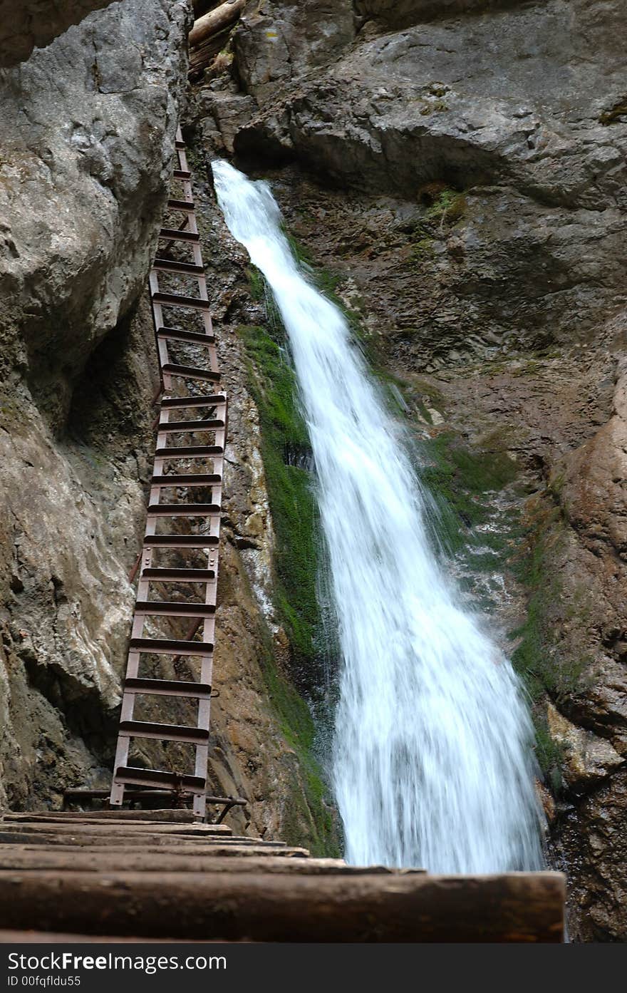 Very nice chute in the Slovak republic - Slovak paradise(Slovensky raj). Very nice chute in the Slovak republic - Slovak paradise(Slovensky raj).