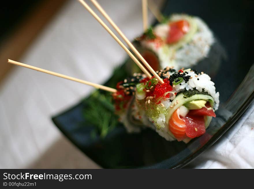 Skewered Sushi Dish