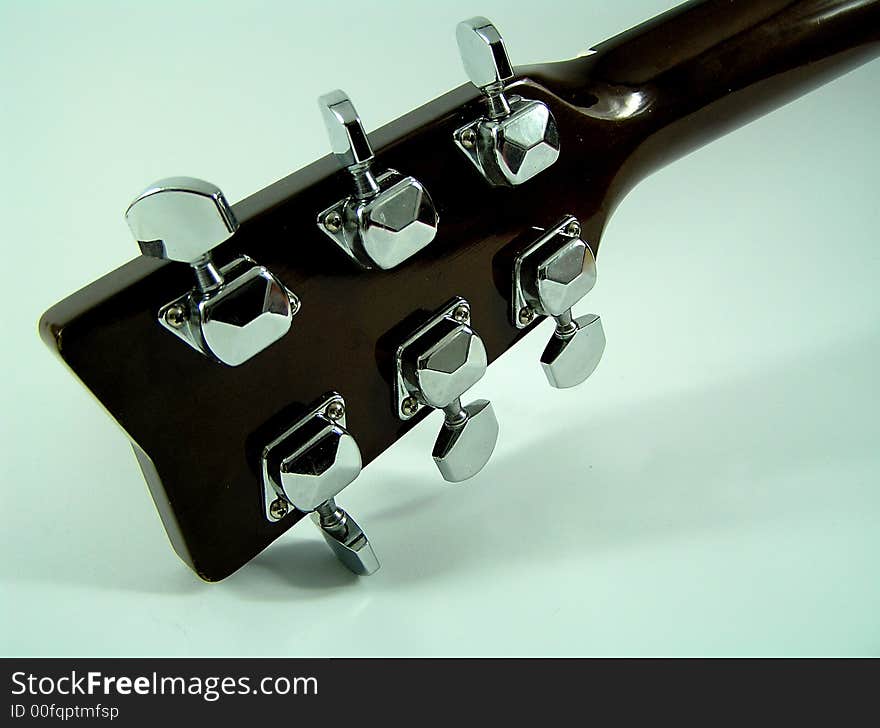 Guitar keys on shine background