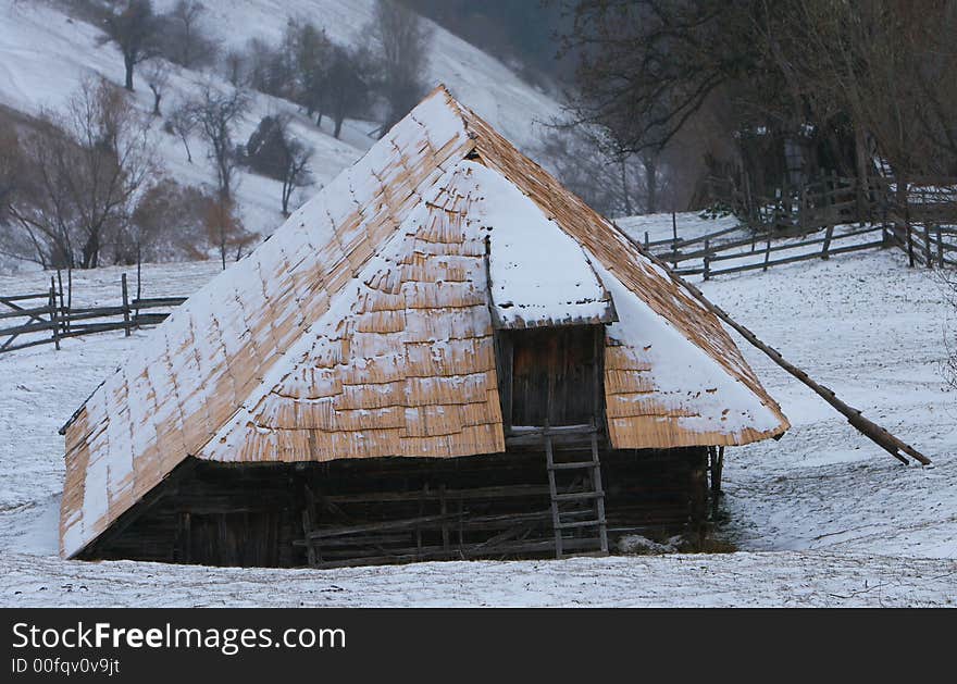 Cottage in winter