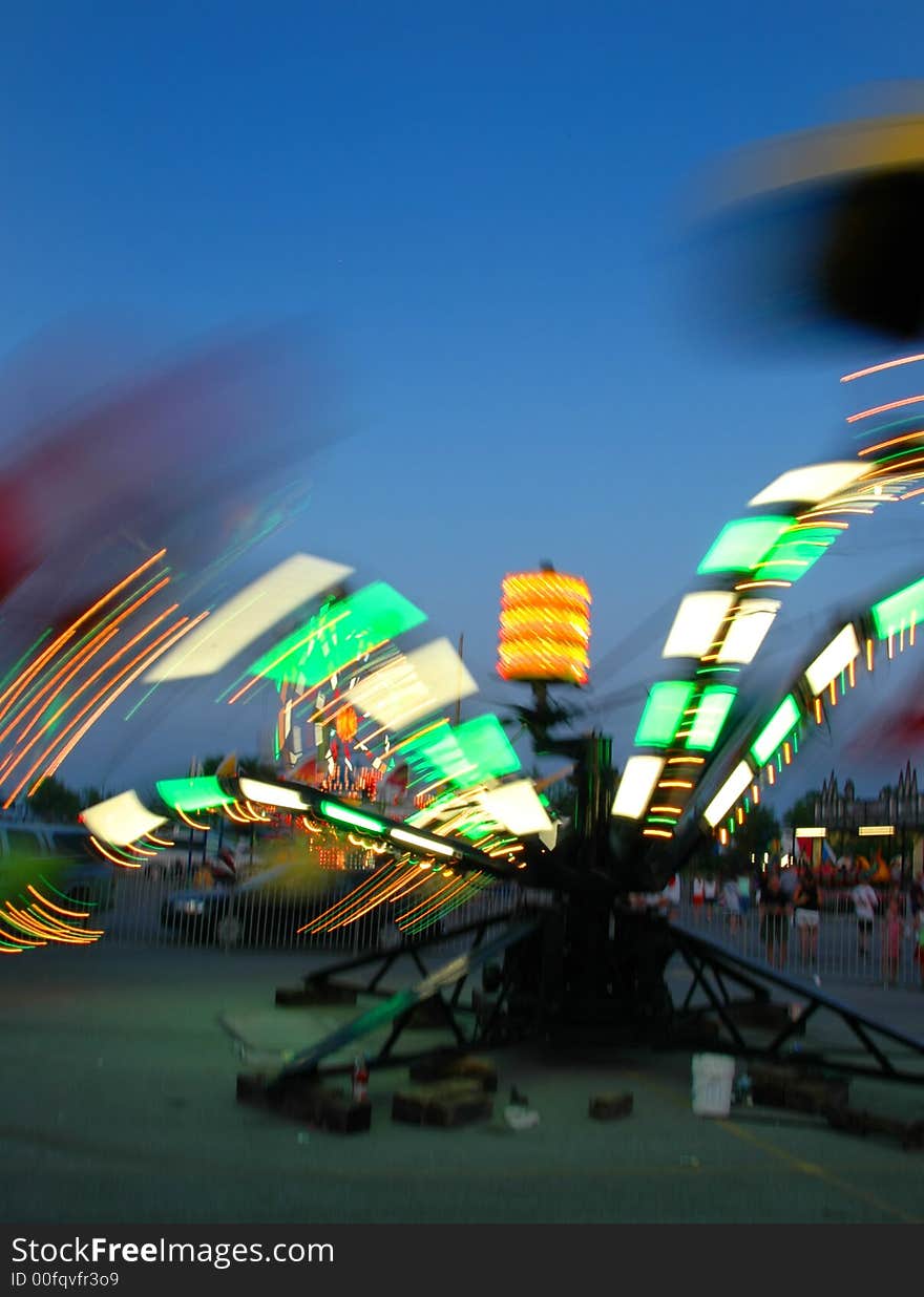 Amusement Park at Dusk