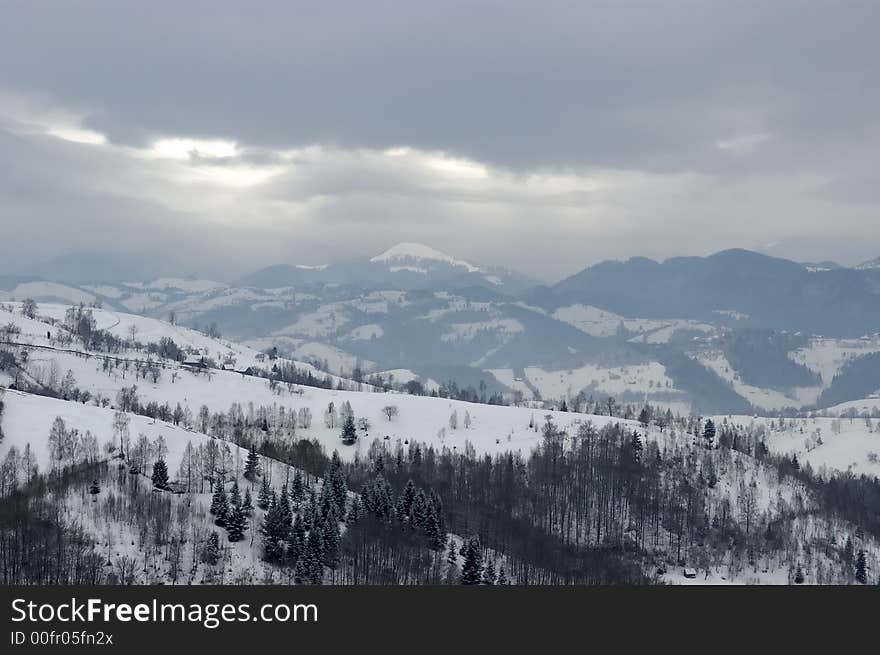 Classic winter landscape