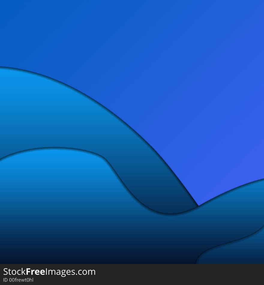 Computer generated blue wave design background. Computer generated blue wave design background