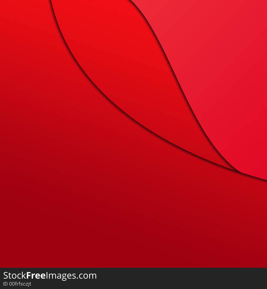 Computer generated soft red wave theme. Computer generated soft red wave theme