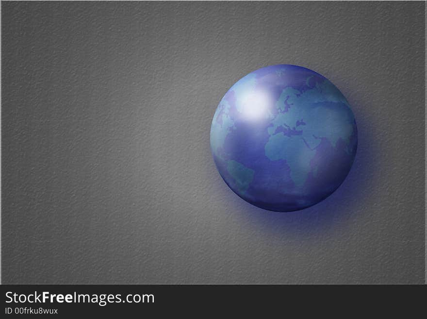 Transparent earth on textured surface