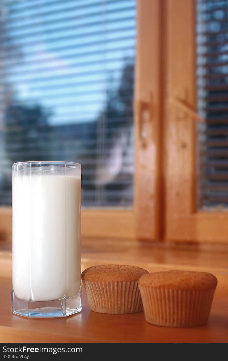 An image with milk and cake