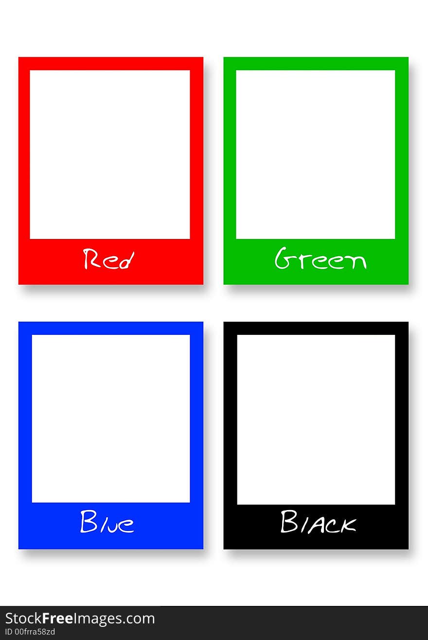 RGB blank Pollaroid fil frames with place to your pictures. RGB blank Pollaroid fil frames with place to your pictures.