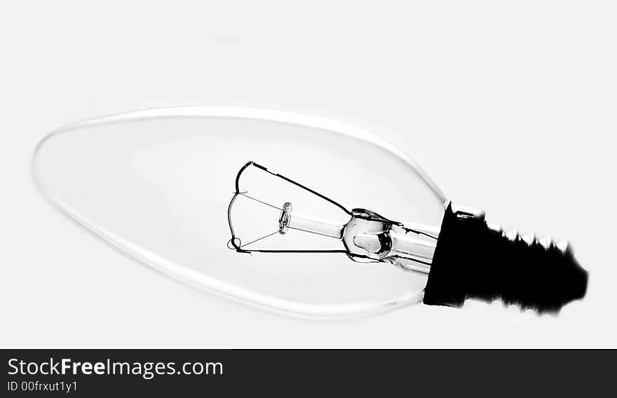 Light bulb isolated on white bakground