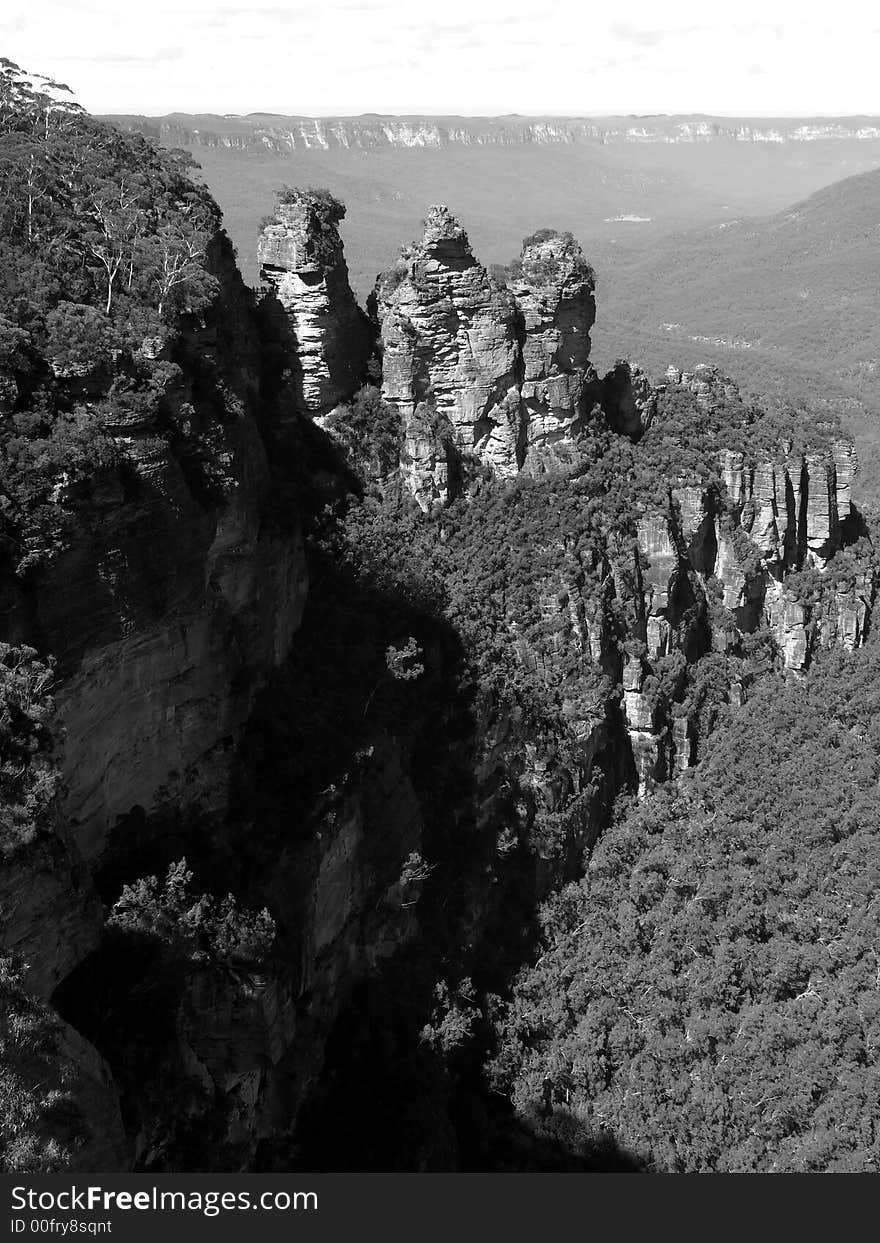 Three Sisters rock mountain in Sydney