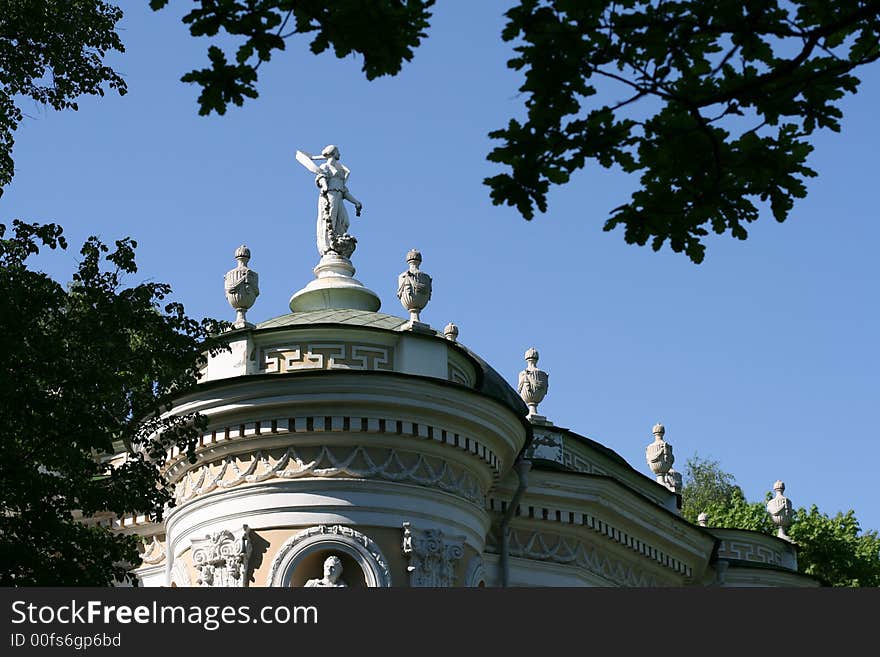 Moscow Kuskovo outdoor architect museum. Moscow Kuskovo outdoor architect museum