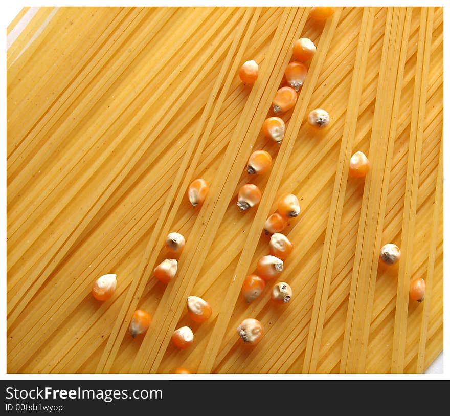 Spaghetti and corn