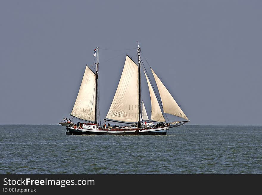 Flat bottomed boat in Holland