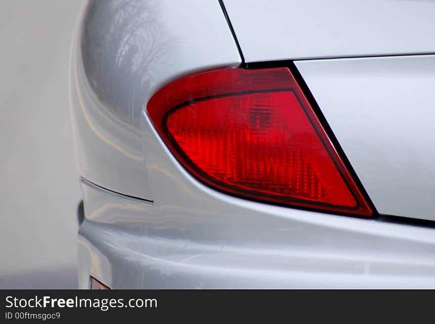 Tail light close up. Tail light concept. Tail light automobile part.