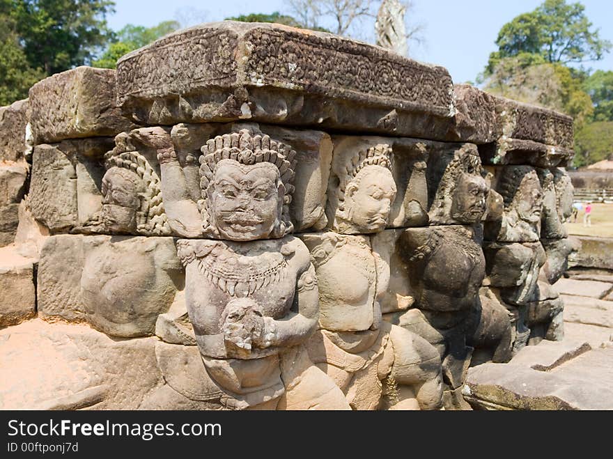 Terrace of Leper King corner, Angkor Thom, Cambodia