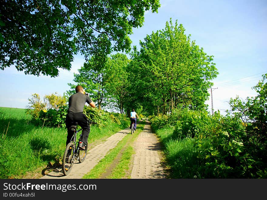 Couple out for a ride. Couple out for a ride