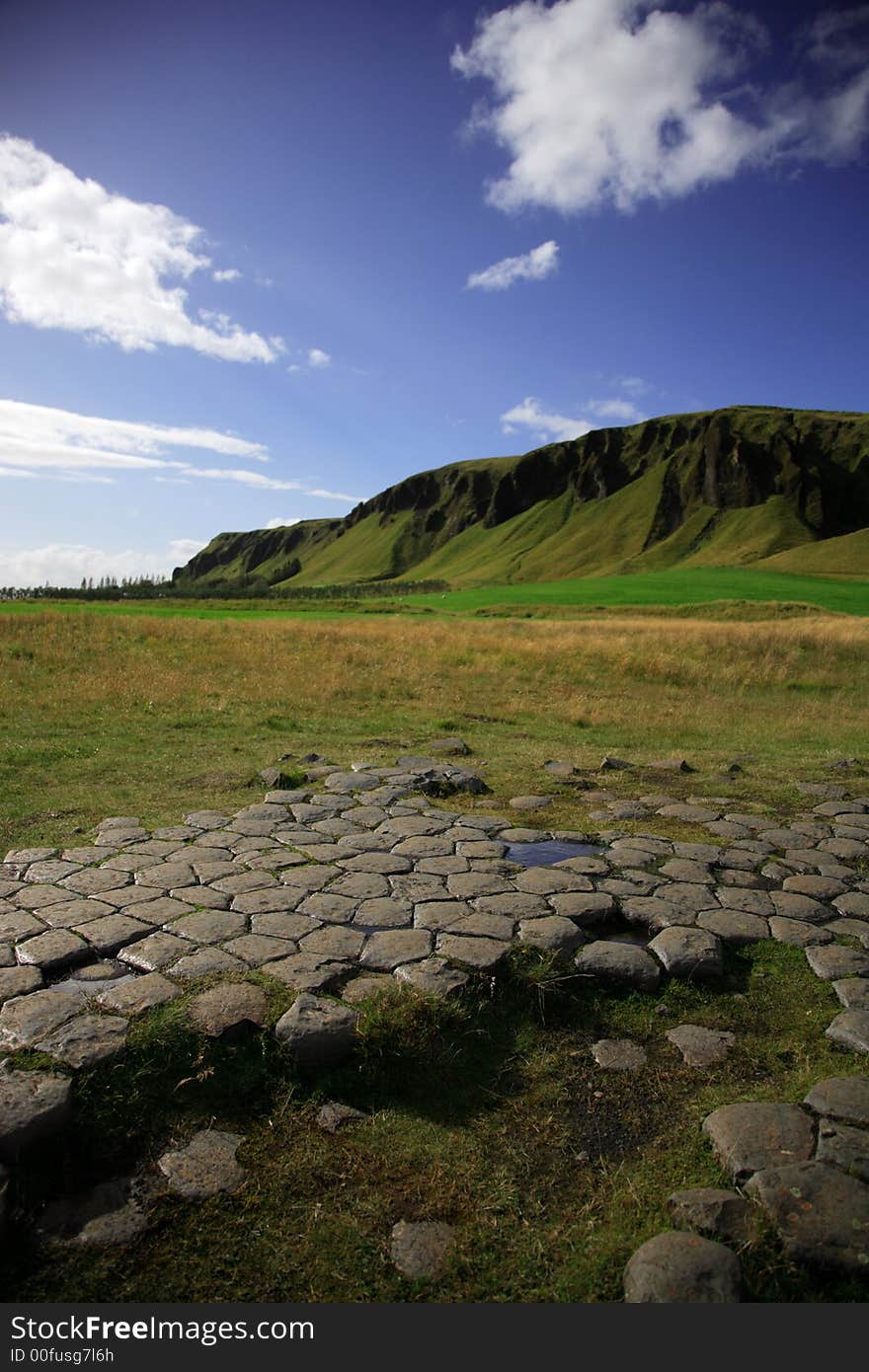 Kirkjugolf basalt columns