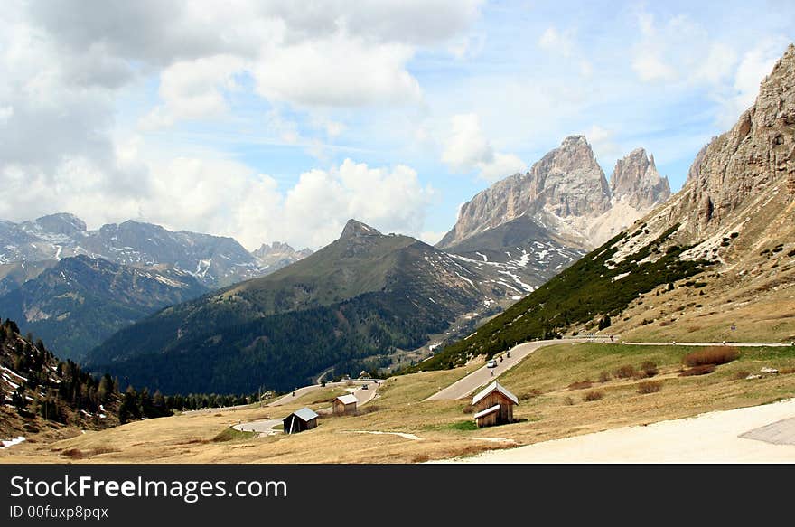 Passo pordoi - Sella mountain group - Dolomiti in Italy