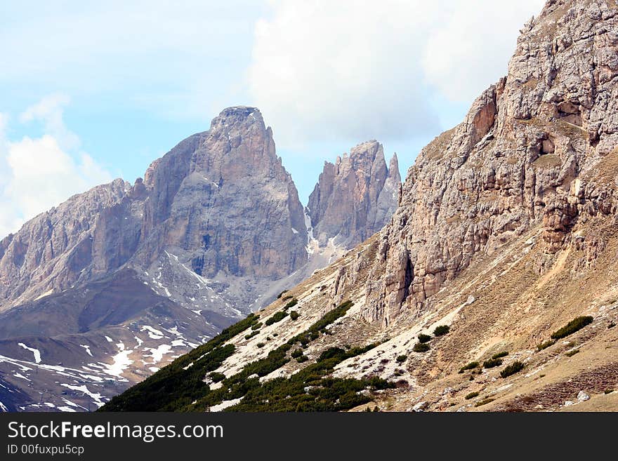 Passo pordoi - Sella mountain group - Dolomiti in Italy