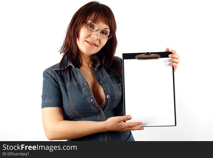 Woman Holding Clipboard 9