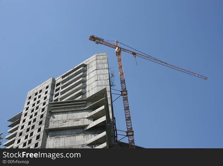 Builded the house and the crane. Builded the house and the crane