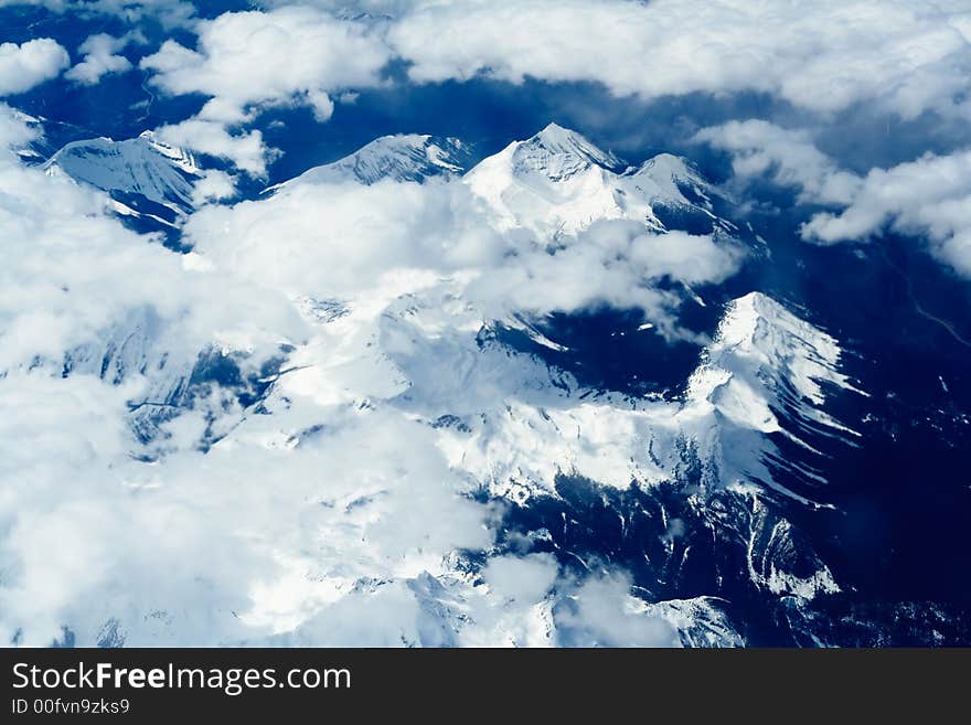 Rocky mountains aerial, North America