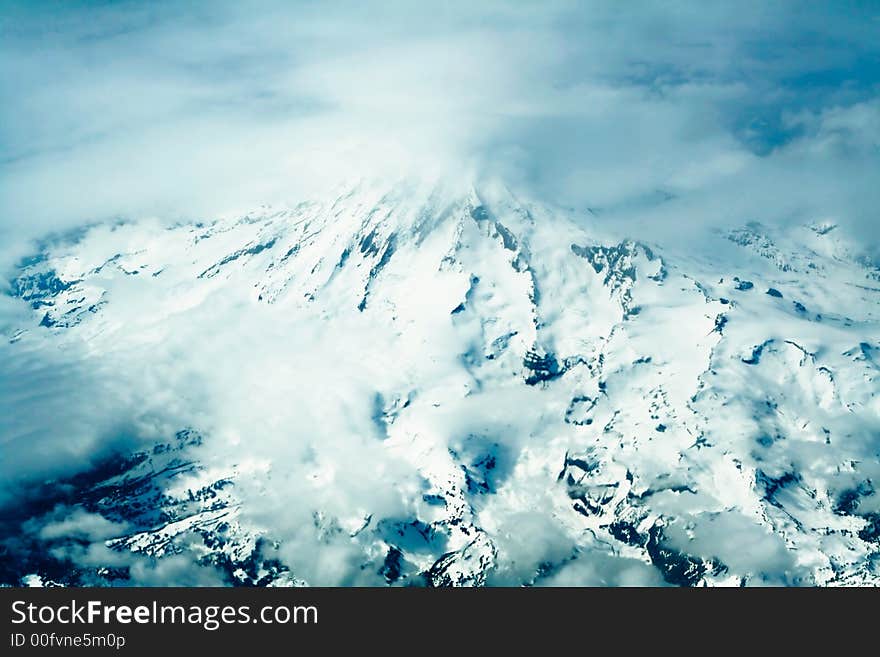 Rocky mountains aerial, North America