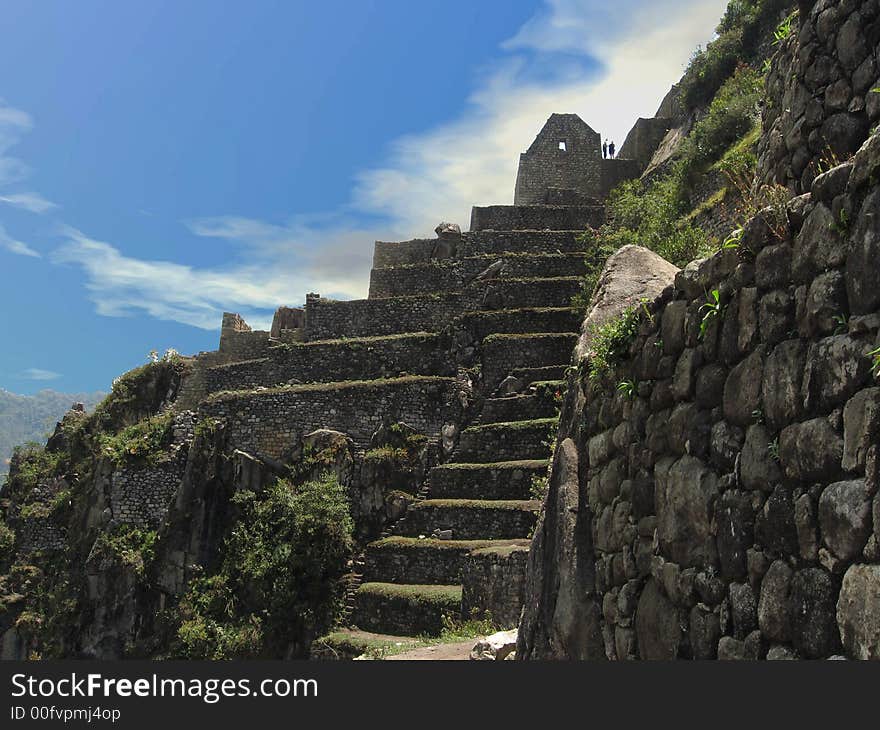 Clouds on house of machu picchu. Clouds on house of machu picchu