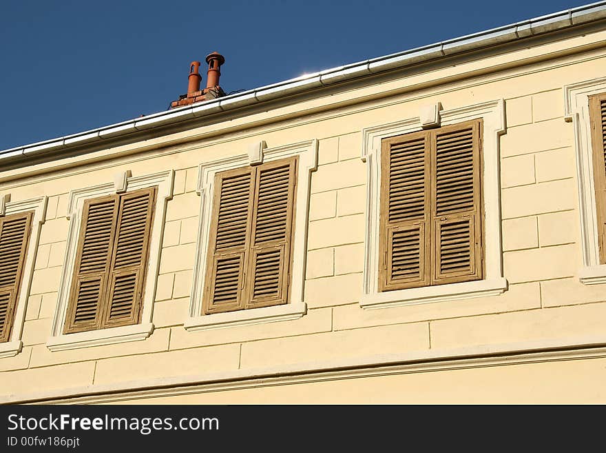 Facade of a building in Shirok sokak landmark of  Bitola, Macedonia. Facade of a building in Shirok sokak landmark of  Bitola, Macedonia.