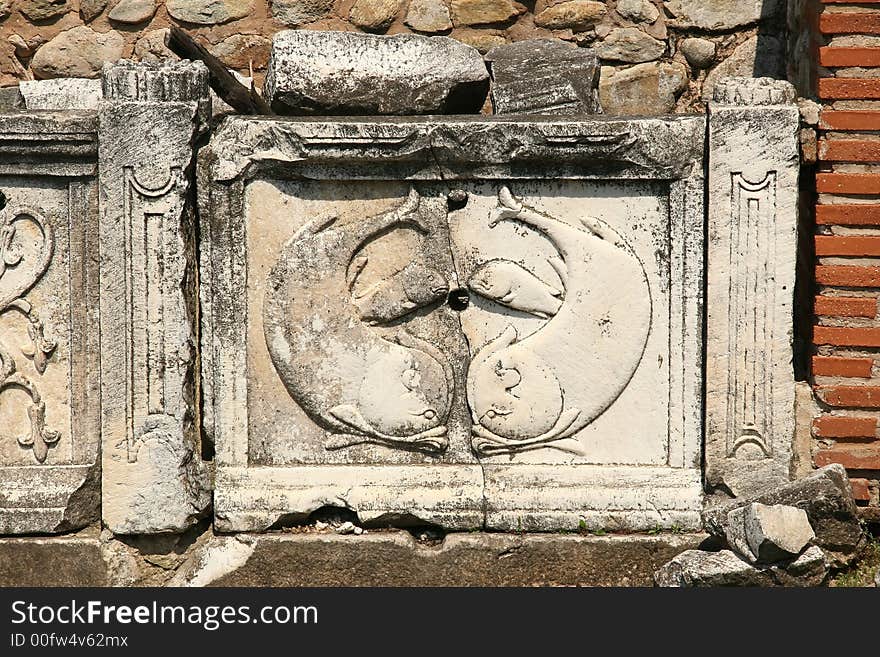 Texture, Fragment of the ancient column in Heraclea - Bitola, Macedonia