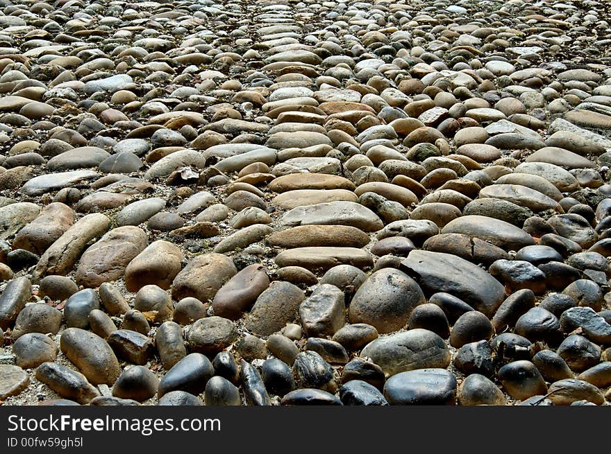 Cobbled yard