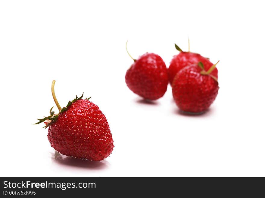 Strawberries isolated on white background. Strawberries isolated on white background