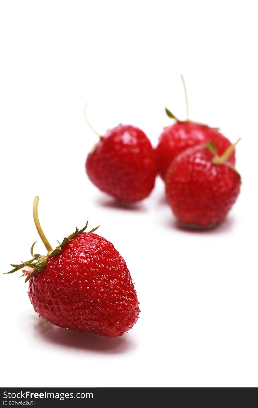 Strawberries isolated on white background. Strawberries isolated on white background