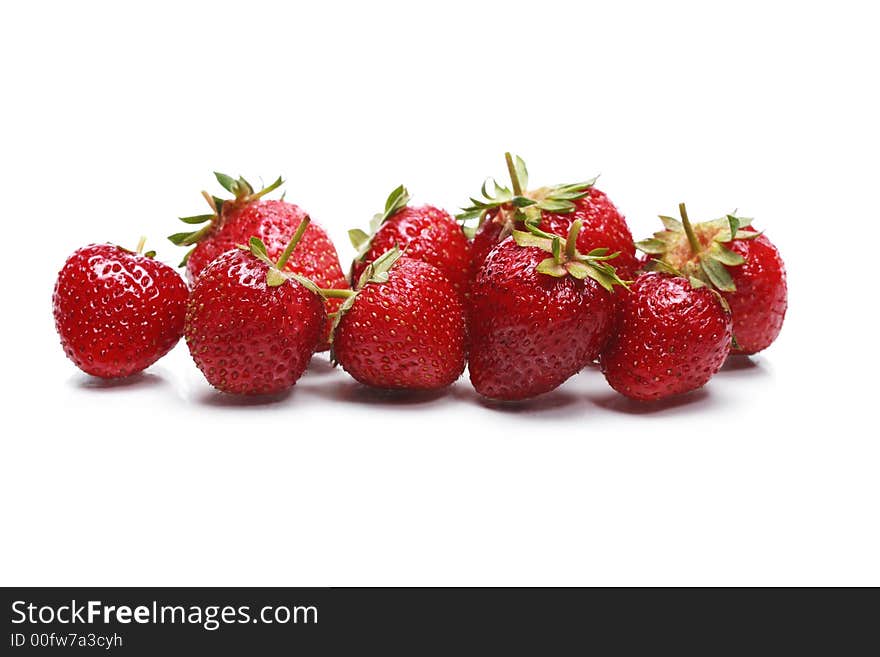 Strawberries isolated on white background. Strawberries isolated on white background