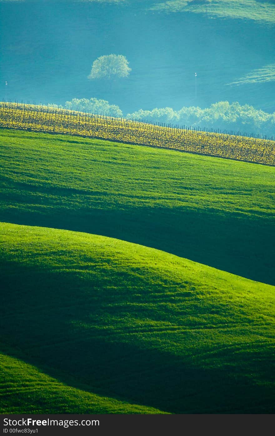 Rural countryside landscape in Tuscany region of Italy. Rural countryside landscape in Tuscany region of Italy.