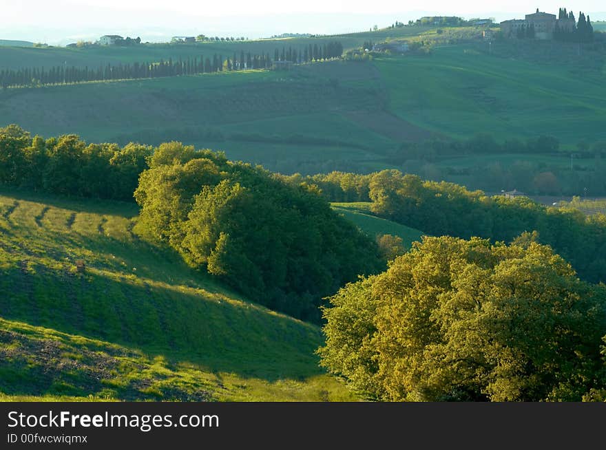 Rural countryside landscape in Tuscany region of Italy. Rural countryside landscape in Tuscany region of Italy.