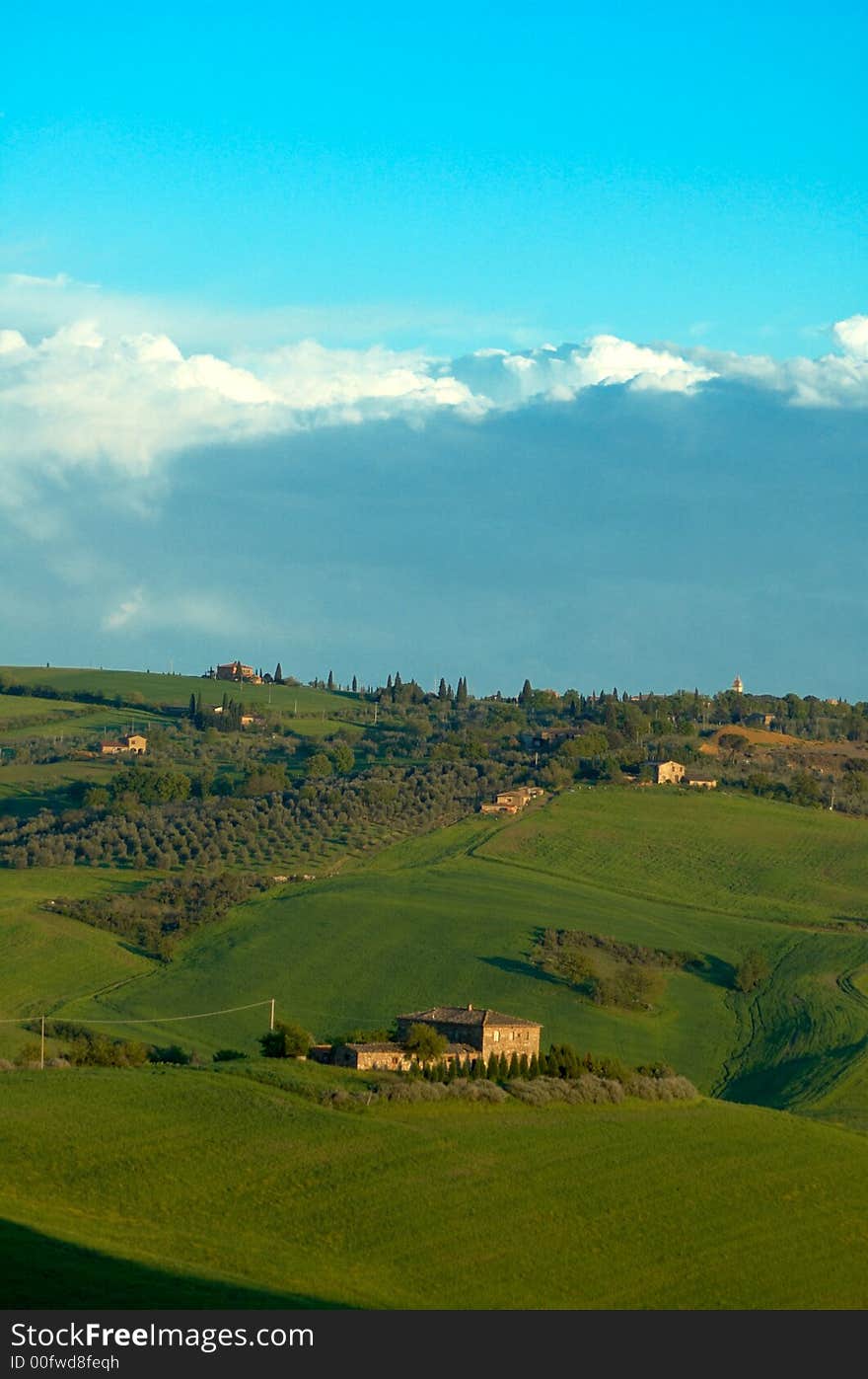 Rural countryside landscape in Tuscany region of Italy. Rural countryside landscape in Tuscany region of Italy.