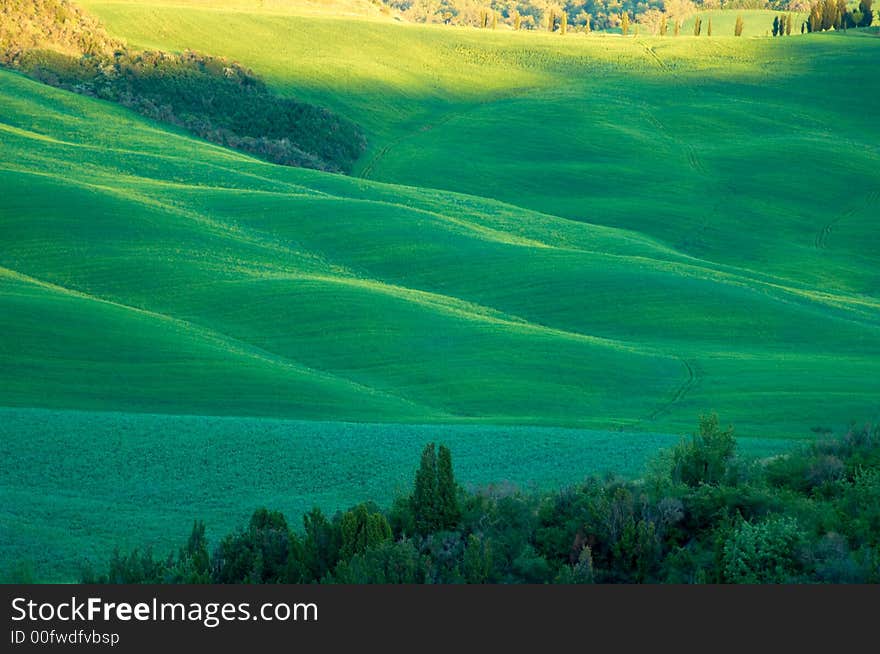 Rural countryside landscape in Tuscany region of Italy. Rural countryside landscape in Tuscany region of Italy.