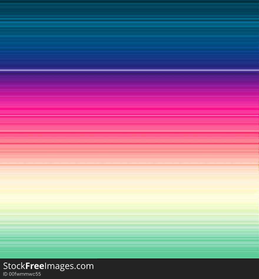 A computer generated horizontal rainbow line abstract. A computer generated horizontal rainbow line abstract