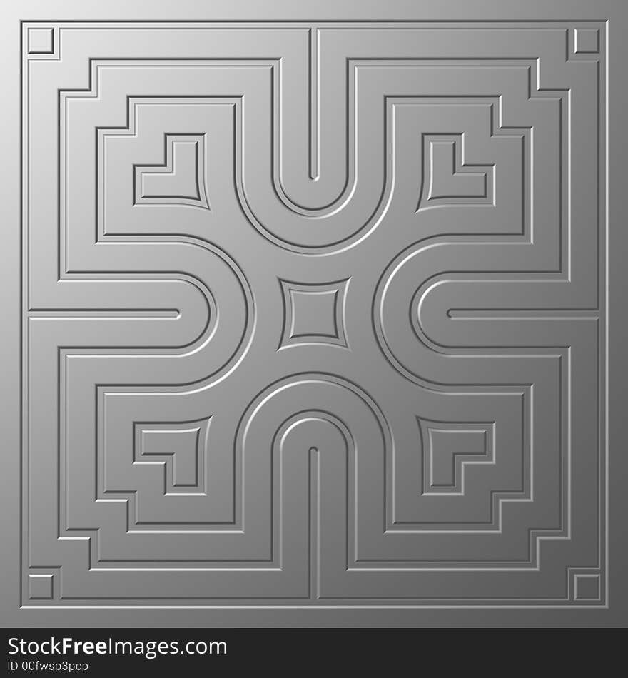 Panel with decorative metal texture